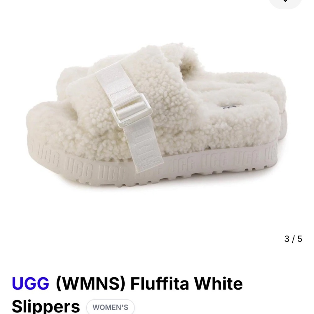 Authentic White UGG Fluffita